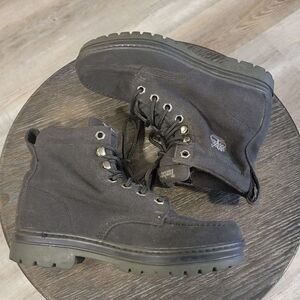 TIMBERLAND BLACK CANVAS WOMENS BOOTS SZ 7.5